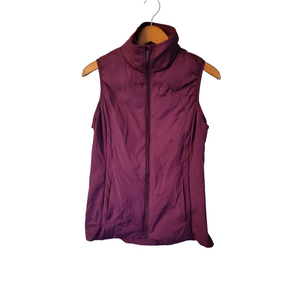Lululemon Run For Cold Running Vest Plum Full Zip Size 8, Mock Neck